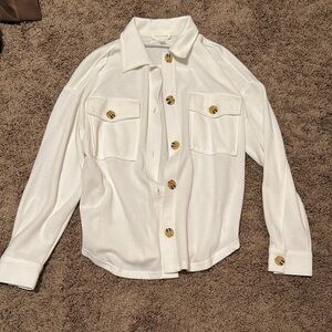 Hippie Rose Cream Shirt with Gold Accents